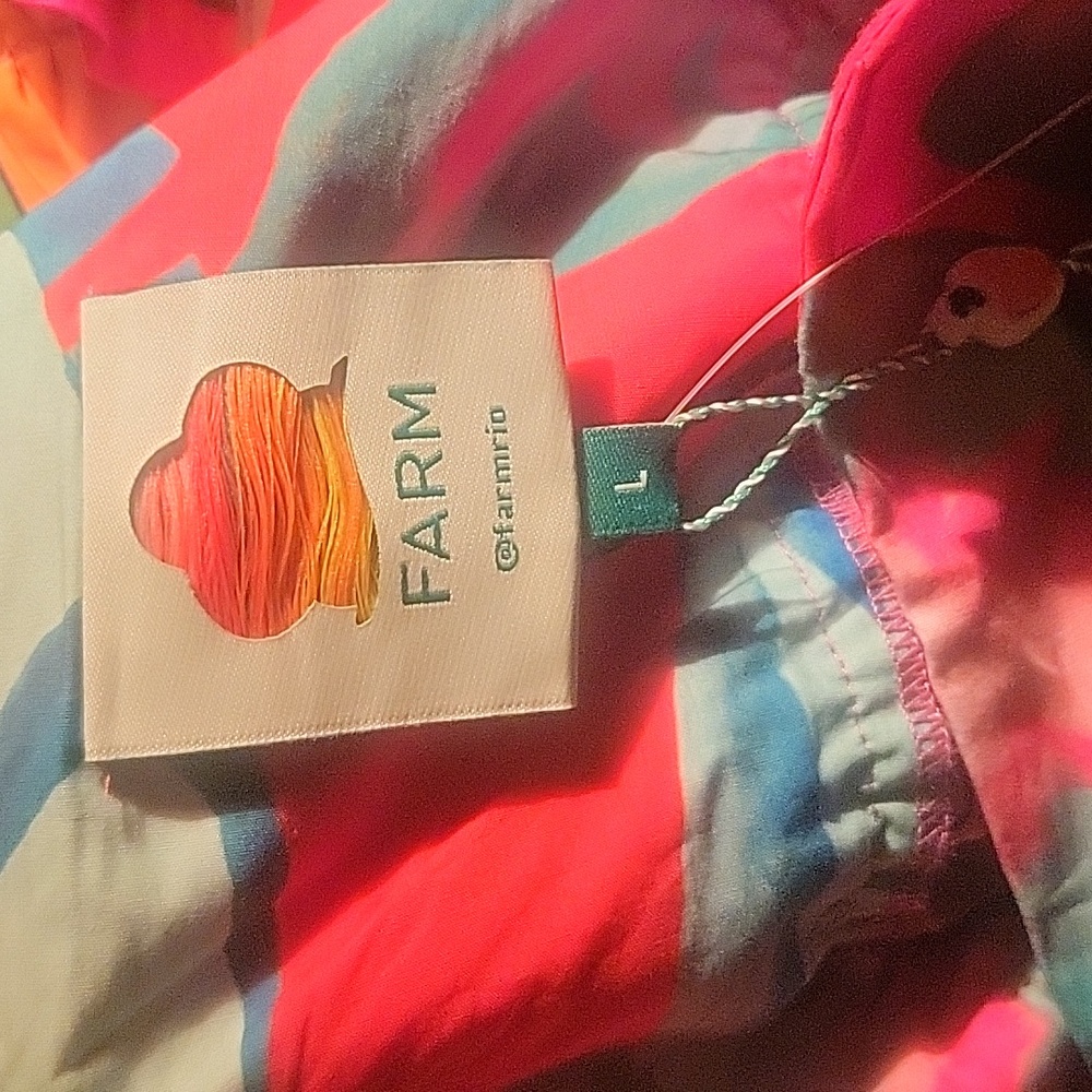 Farm Rio Foliage Mix Mini Dress Ladies Size L & M & S - Picture 4 of 6